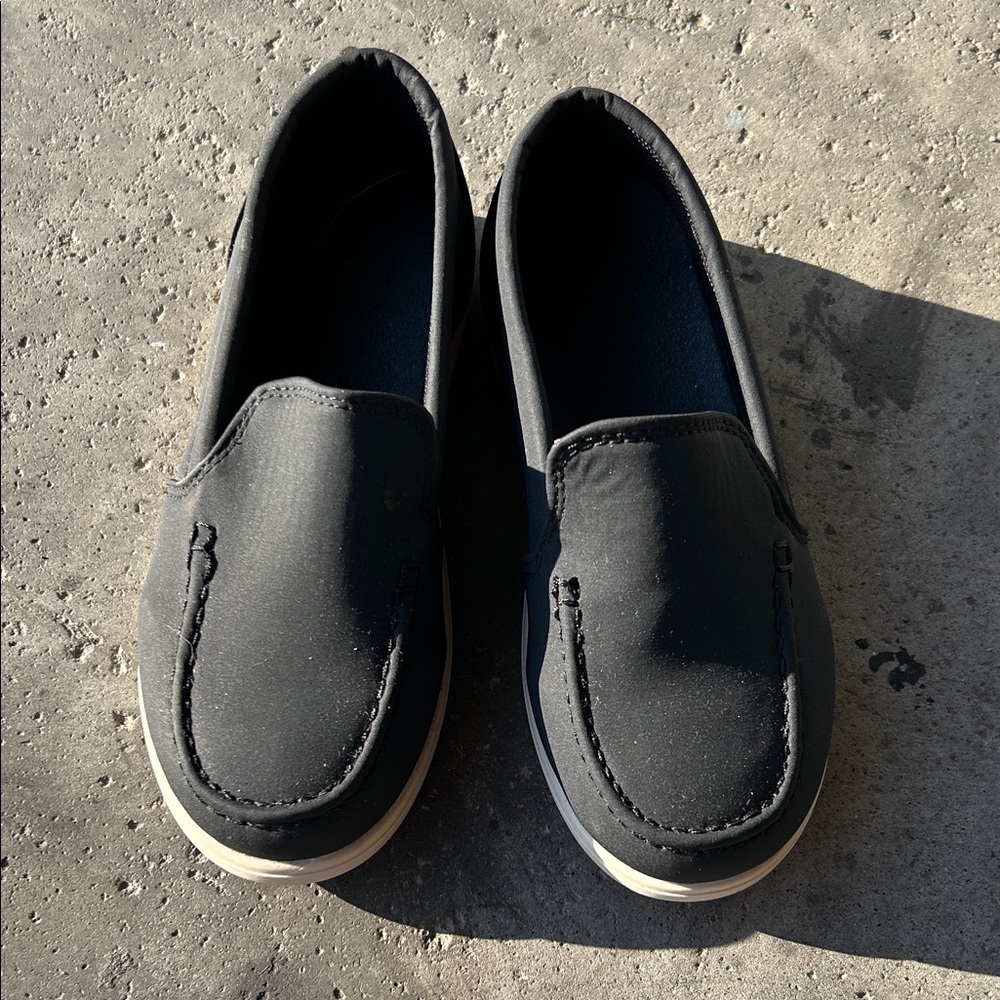 Kids Black Slip-On Shoes